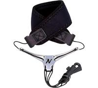 Bravo Sax Strap | Premium Materials | Neoprene Pad | Memory Foam Core | Aluminum Bow-Tie Prevents Constriction | Made in the USA (Polished Silver)