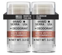 Bravo Sierra Pack of 2 Aluminium Deodorant for Men - Contains Natural Ingredients - Long-lasting protection against bad odour and sweat all day long - Fragrance A Vetiver White
