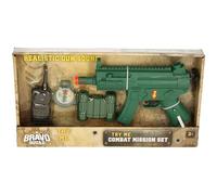 Bravo Squad Combat Mission Set with Realistic Gun Sound, Toy Walkie Talkie, Compass, Green