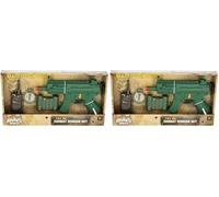 Bravo Squad Combat Mission Set with Realistic Gun Sound, Toy Walkie Talkie, Compass, Green (Pack of 2)