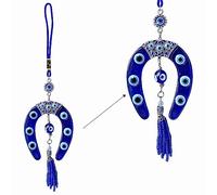 Bravo Team Lucky Evil Eye Hanging Horse Shoe for Protection and Blessing, Strength and Power, Pendant Decoration for Car, Home and Office, Great Gift