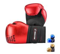 BRAVOSE Fearless Boxing Gloves for Kids, Muay Thai Gloves for Training, Sparring Mitts for Junior Boxers | Ideal for Punching Bag, Kickboxing for Childrens, Boys, Girls 6oz - Red