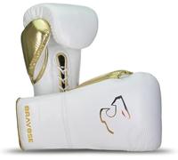 BRAVOSE Lace Up Boxing Gloves Elite 2.0 Pro Professional Laced Boxing Gloves for Punching Bag Training Sparring MMA Kick Boxing Muay Thai Made By Premium Cow Hide Leather