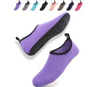 Bravover Men's Beach Surf Diving Swim Barefoot Shoes Quick Drying Lightweight Durable Rubber Sole, 1803 Purple, 6.5/7.5 UK
