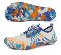 Bravover Unisex Water Shoes for Men Women with Five Toes Design Quick Dry Barefoot Aqua Shoes Ideal for Swim Pool Surf Beach Sea Activities White