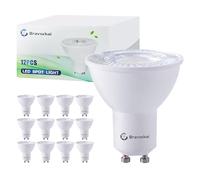 Bravsekai 12-Pack GU10 LED Bulbs, 5W 400LM, 6500K Cool White, Equivalent to 35W Halogen, 240V Spotlight Bulbs for Shops, Living Rooms, Kitchens, Bathrooms, Bedrooms