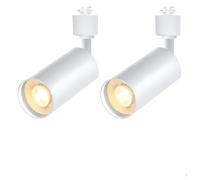 Bravsekai White GU10 LED Track Lighting Heads, 2-Lights 10W 3CCT Dimmable Track Lights Head for Home, Store, Moblie Cart and Office(No Track Rail)