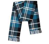 BRAW CLANS TARTANS 100% Pure Lambswool Tartan Scarf for women and men - 60x12 Unisex winter long soft warm - Blue Check scarves - Brushed wool - Mothers day, Gift for Christmas (Clark Ancient Tartan)