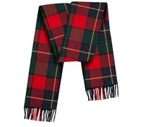 BRAW CLANS TARTANS 100% Pure Lambswool Tartan Scarf women and men - 12x60 - All-season essential - Red Checkered scarves - Smooth Brushed wool -Mothers day, Fathers day gift (Kilgour Scottish Tartan)