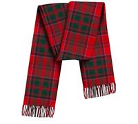 BRAW CLANS TARTANS 100% Pure Lambswool Tartan Scarf women and men - 12x60 - All-season essential - Red Checkered scarves - Smooth Brushed wool -Mothers day, Fathers day gift (Grant Scottish Tartan)