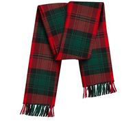 BRAW CLANS TARTANS 100% Pure Lambswool Tartan Scarf women and men - 12x60 - All-season essential - Red Checkered scarves - Smooth Brushed wool -Mothers day, Fathers day gift (Keer Scottish Tartan)