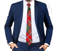 BRAW CLANS TARTANS 100% wool Tartan Ties for men Made in Scotland by Ingles Buchan - 3.15" width mens ties - Orange tie for men - Hay Scottish Tartan Gift for Valentines day, Fathers day, Wedding