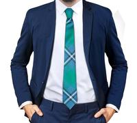 BRAW CLANS TARTANS 100% wool Tartan Ties for men Made in Scotland by Ingles Buchan - 3.15" width mens ties - Green tie for men - Irvine Ancient Scottish Tartan Valentines day, Fathers day, Wedding