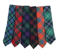 BRAW CLANS TARTANS 100% wool Tartan Ties for men Made in Scotland by Ingles Buchan - 3.15" width mens ties - Red tie for men - MacColl Scottish Tartan Gift for Valentines day, Fathers day, Wedding