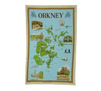 BRAW CLANS TARTANS 1x Scottish Cotton Tea Towel pack - 48x76 cm - Orkney Colour Design - Traditional Scotland Heritage Tea towels for Kitchen - Mothers Day, Burns Supper, Christmas, Special occasions