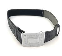 BRAW CLANS TARTANS Black premium leather kilt belt with an adjustable antique pewter thistle buckle - 2 piece Set-S-(26-32)