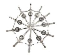 Braw Clans Tartans Clan Crest Kilt Pin - Genuine Scottish Broadsword Design, Pewter Material, Various Clans Available. Ideal Scottish Heritage Accessory (Macarthur)