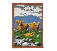 BRAW CLANS TARTANS Cotton Tea Towel - Pack of 2 - Highland Cattle Design | Traditional Scottish Heritage Kitchen Accessory | 100% Cotton | Versatile & Durable | 48x76 cm Size