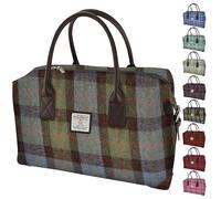 BRAW CLANS TARTANS Genuine Harris Tweed Overnight Bag - Cabin & Underseat Duffle Bag - 45x25x20cm - Unisex Tartan Travel Companion - Hand Luggage - Macleod