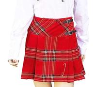 BRAW CLANS TARTANS Glasgow Kilt Company Women’s 16.5 inch Mini Kilt Skirt - Scottish Traditional Tartan - Mini Skirts - (18 UK Size, Royal Stewart)
