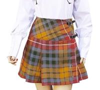 BRAW CLANS TARTANS Glasgow Kilt Company Women’s 20 inch Mini Kilt Skirt - Scottish Traditional Tartan - Mini Skirts - (22 UK Size, Buchanan Antique)