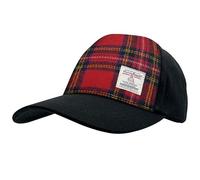 BRAW CLANS TARTANS Harris Tweed Baseball Cap | One Size | 100% Wool Front Panel | Traditional Royal Stewart Tartan | Adjustable Metal Back | Unisex Gift for Men and Women.