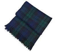 BRAW CLANS TARTANS Luxurious Soft Wool Blanket - 70x60 inches large blanket - Scottish tartan, checkered, lightweight, Indoor, Winter warm, travel blanket, Bed and Sofa, Picnic Rug Black Watch Tartan