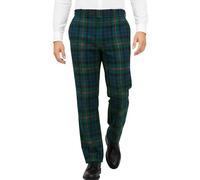 BRAW CLANS TARTANS Men's Tartan Trousers Regular fit, Expandable Waist, Plaid Check - Formal, Casual - Tartan Pants for Any Season, Wedding, Golf - Winter Warm Fabric - Gunn Tartan