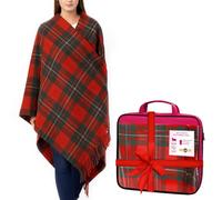 BRAW CLANS TARTANS Soft wool cape made in Scotland - tartan cape for women - blanket shawl - Mothers day Gift - Home, Travel, Camping - Macgregor Tartan