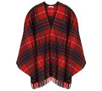 BRAW CLANS TARTANS Soft wool cape made in Scotland - Thick, Warm Winter Poncho - 160cm x 100cm Fraser Red Tartan - Long Cape Blanket Poncho - Mothers day, Gift for Christmas - Home, Travel, Camping