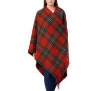 BRAW CLANS TARTANS Soft wool cape made in Scotland - Thick, Warm Winter Poncho - 160cm x 100cm Macgregor Tartan - Long Cape Blanket Poncho - Mothers day, Gift for Christmas - Home, Travel, Camping