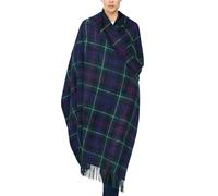 BRAW CLANS TARTANS Soft wool cape made in Scotland - Thick, Warm Winter Poncho - 160cm x 100cm MacKenzie Tartan - Long Cape Blanket Poncho - Mothers day, Gift for Christmas - Home, Travel, Camping