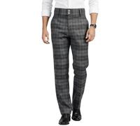 BRAW CLANS TARTANS Tartan trews for Men - Scottish Trousers - Authentic Grey Granite Tartan - Waist 32 Inches - Inner Length 31 Inches (Regular) - Fathers Day, Highland Gifts