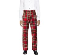 BRAW CLANS TARTANS Tartan trews for Men - Scottish Trousers - Authentic Royal Stewart Tartan - Waist 44 Inches - Inner Length 33 Inches (Long) - Fathers Day, Highland Gifts