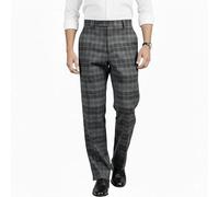 BRAW CLANS TARTANS Tartan Trousers for Men Regular fit, Expandable Waist, Plaid Check - Formal, Casual - Scottish Grey Granite Tartan Pants for Any Season, Wedding, Golf - Gift for Men