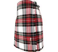 BRAW CLANS TARTANS Traditional Girls Kilt and Pin - Made in Scotland - Comfortable Fabric - Adjustable - Scottish Tartan Check Pleated Skirt