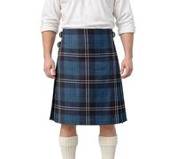 BRAW CLANS TARTANS Traditional Men's Kilt - 16oz Scottish 8 Yard Deluxe, Fringed Design with Extra Deep Pleats and Three Leather Straps - Special Occassions, Wedding