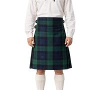 BRAW CLANS TARTANS Traditional Men's Kilt - 16oz Scottish 8 Yard Deluxe, Fringed Design with Extra Deep Pleats and Three Leather Straps - Special Occassions, Wedding