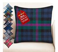 BRAW CLANS TARTANS Wool cushion covers 45x45 CM, Heritage tartan sofa cushion cover for winter warm, Green Check large cushion case, home decor, Travel, Car - Baird Highlands Tartan