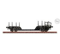 Brawa 50800 H0 1:87 - DB Low Platform Freight Car Type UI631 Black From Era