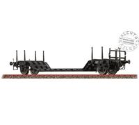 Brawa 50802 H0 1:87 - DB Low Platform Freight Car Type UIKK631 Black Of Era