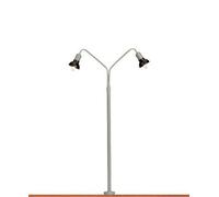 BRAWA 84055 HO Scale Street Lamp With Two LED Lights And Curved Arm 105 Mm