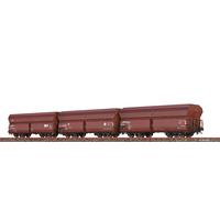 Brawa H0 50877 Open Freight Cars Fals Of The DB AG / 3-Piece Set