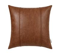 Brawarm Pack of 2 Cozy Throw Pillow Covers Cases for Couch Sofa Home Decoration Supersoft Corduroy Corn Striped with Piping Both Sides 45cm x 45cm Burgundy