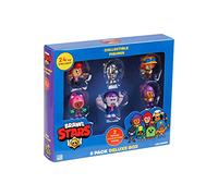 Brawl Stars Collectable Mini Figures Deluxe 8 Pack | 2 Mystery Characters | 1 Silver Skin Figure | 2 Inch Figures | P.M.I. Official Licensed Toys | Supercell | Gift For Gamers Toys