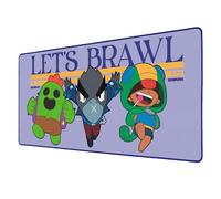 SUBSONIC - XXL Gaming Mouse Pad, Brawl Stars Legendary Edition, Purple and Blue, 35x15 Inches, Non-Slip Base, Stitched Edges, Water-Repellent Surface, Official Licensed Gaming Desk Pad