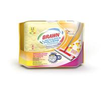 Brawn Dustproof Wood and Parquet, High Thickness 3D Texture Fabric with Higher Electrostatic Power, Honey Harmony Fragrance, Pack of 12 Cloths