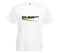 Brawn Gp T Shirt for Mens Vintage Round Neck Shirt White XL