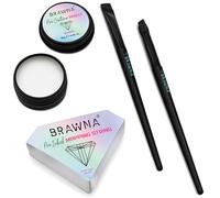 BRAWNA Eyebrow Mapping Kit - 1 Contour White Mapping Paste, 1 White Mapping String, 2 Angled Eyebrow Brush - Brow Mapping Supplies - PMU & Microblading Supply