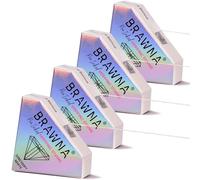 BRAWNA White Brow Mapping string for Eyebrow Measuring - Microblading Supplies - PMU Kit - Pre inked Mapping Thread - 4 Pack